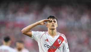 Pablo Solari y un golazo que hizo delirar al Monumental. Pablo Solari y un golazo que hizo delirar al Monumental.