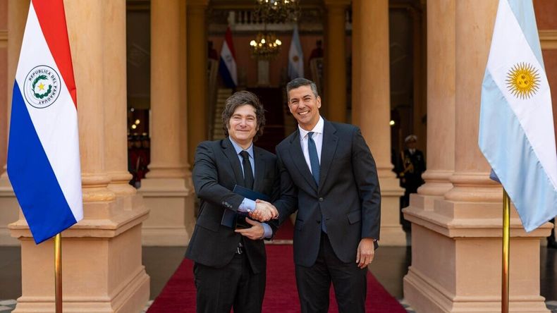 Peña recibió a Milei en el Palacio de Gobierno