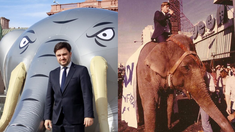 Ramiro Marra plantó un elefante en Plaza de Mayo y reeditó un reclamo liberal de los 80.