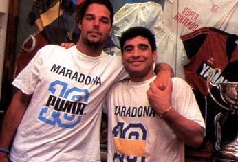 Diego Maradona y Ricky Martina en la casa de Segurola y Habana. Diego Maradona y Ricky Martina en la casa de Segurola y Habana.