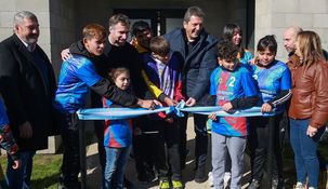 Massa, junto a Achával, en la inauguración del Club Derqui Lionel Messi.