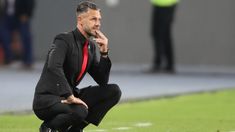 Martín Demichelis, en la cuerda floja. Martín Demichelis, en la cuerda floja.