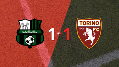 sassuolo no pudo en casa ante torino y empataron 1-1