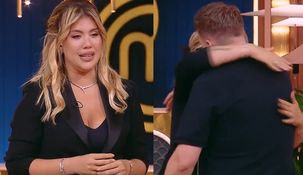 Wanda Nara se emocionó al despedir a Maxi López de MasterChef Celebrity. Wanda Nara se emocionó al despedir a Maxi López de MasterChef Celebrity.