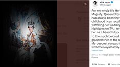 El mensaje de Mick Jagger. El mensaje de Mick Jagger.