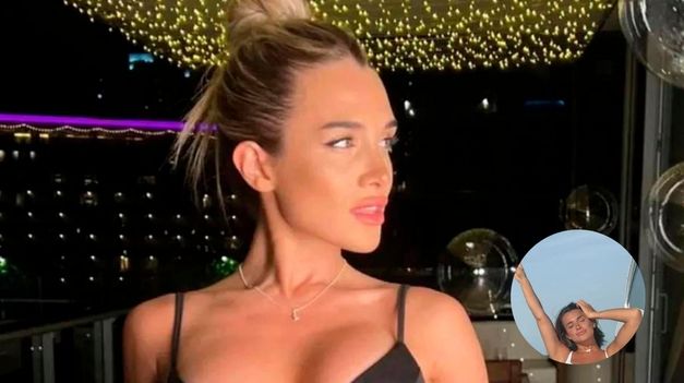 A bordo de un yate, CAmila Homs se sumó a la moda off white.