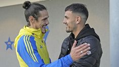 Edinson Cavani y Leandro Paredes. Edinson Cavani y Leandro Paredes.