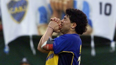 Diego Maradona en su partido homenaje hace 20 años. Diego Maradona en su partido homenaje hace 20 años.