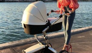 Luciana Salazar en una producción de fotos sobre su maternidad Luciana Salazar en una producción de fotos sobre su maternidad