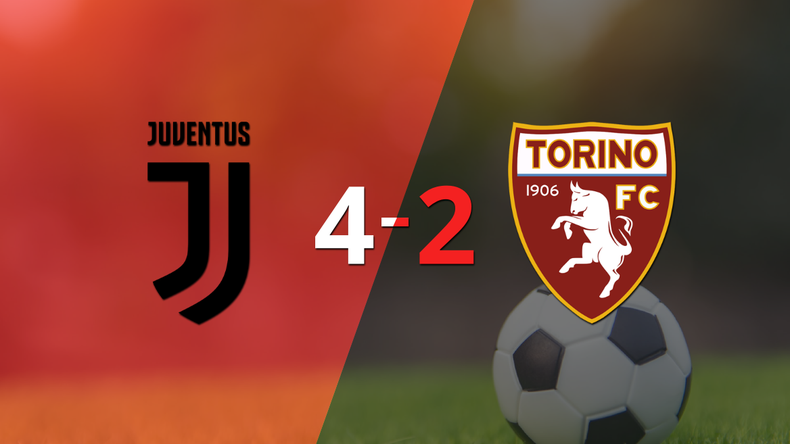 La victoria en el Derby Della Mole fue para Juventus por 4 a 2