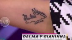 Una actriz se tatuó las Islas Malvinas con los nombres de Dalma y Gianinna Una actriz se tatuó las Islas Malvinas con los nombres de Dalma y Gianinna