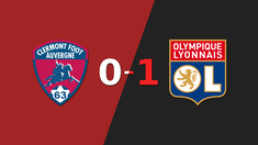 Solitario gol le da triunfo 1-0 a Olympique Lyon sobre Clermont Foot