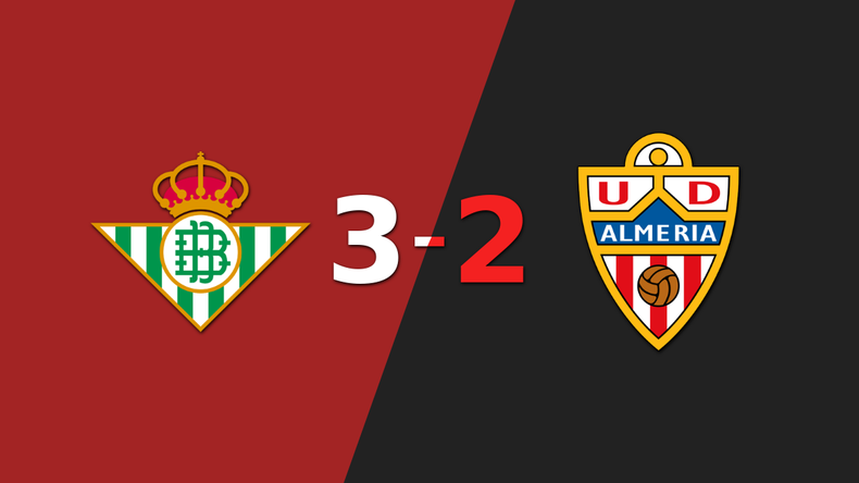 Triunfo 3-2 de Betis frente a Almería