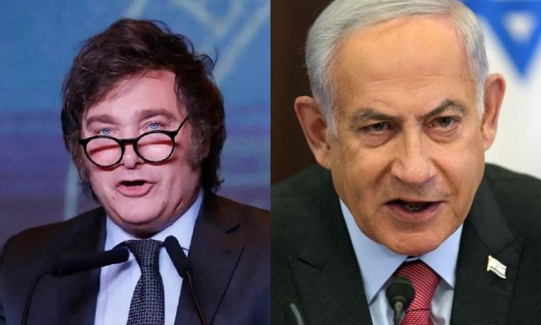 Javier Milei y Benjamin Netanyahu.