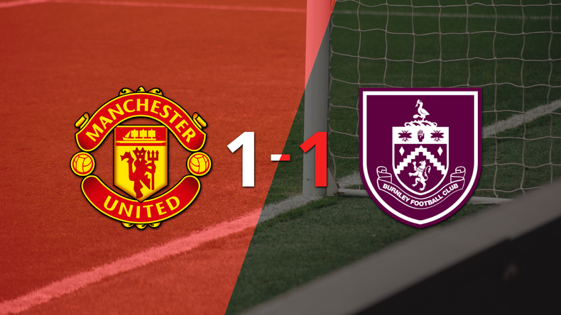 Burnley logró sacar el empate a 1 gol en casa de Manchester United