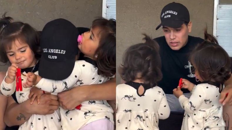Thiago se reencontró con sus hijas tras una larga recuperación.