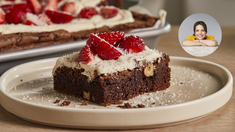 Gastronomía: brownie con frutillas que reinventa el clásico dulce. Gastronomía: brownie con frutillas que reinventa el clásico dulce.