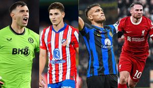 Dibu Martínez, Julián Álvarez, Lautaro Martínez y Mac Allister, las principales figuras argentinas. Dibu Martínez, Julián Álvarez, Lautaro Martínez y Mac Allister, las principales figuras argentinas.