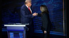 Donald Trump y Kamala Harris. Donald Trump y Kamala Harris.