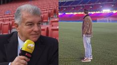 Para Laporta, la presencia de Messi en el Camp Nou fue un arrebato simpático. Para Laporta, la presencia de Messi en el Camp Nou fue un arrebato simpático.
