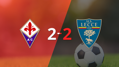 muchos goles en el empate a 2 entre fiorentina y lecce