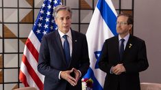 Blinken durante una reunión en Tel Aviv. Blinken durante una reunión en Tel Aviv.