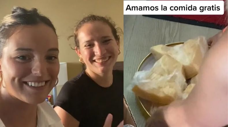La argentina que mostró las sobras de un evento y se volvió viral. 
