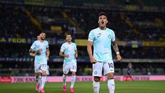 Lautaro Martínez celebra uno de sus goles. Lautaro Martínez celebra uno de sus goles.