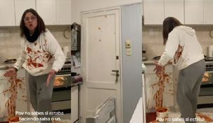 El video se viralizó con comentarios hacia de la desafortunada cocinera.