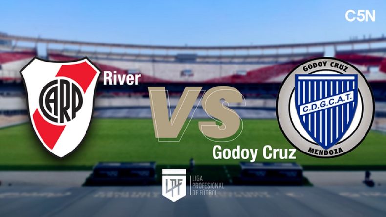River le gana a Godoy Cruz por la Liga Profesional.
