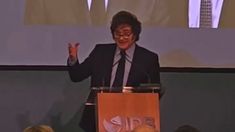 Milei vivió un pequeño altercado tecnológico durante su disertación en la sede central del BID.