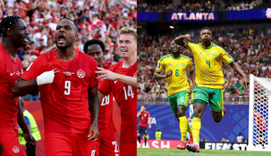 Cyle Larin, de Canadá, y el sudafricano Teboho Mokoena, dos de las figuras de sus Selecciones.