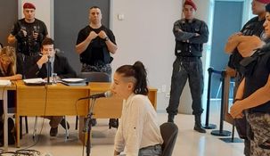 Magdalena Espósito Valenti antes de ser condenada por el crimen de su hijo.