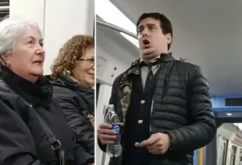 El show de ópera en pleno tren que se volvió viral.