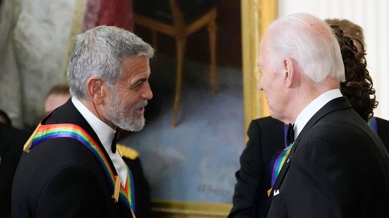George Clooney y Joe Biden.