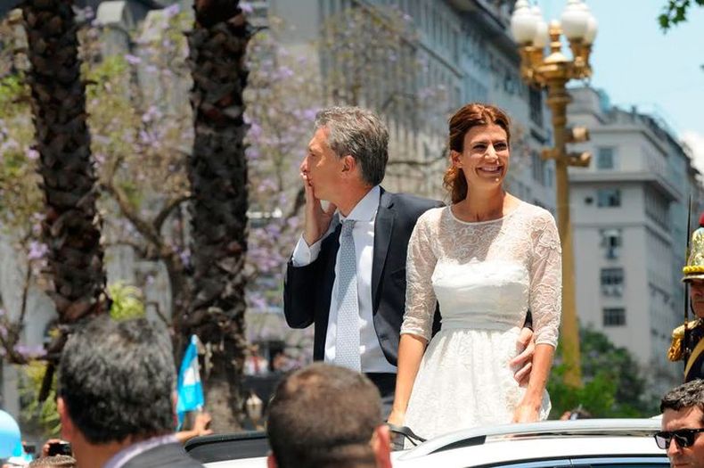 Mauricio Macri y Juliana Awada en la asunción presidencial. Mauricio Macri y Juliana Awada en la asunción presidencial.