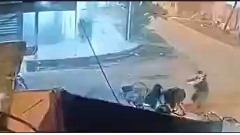 El Policía fue abordado por dos delincuentes.&nbsp;