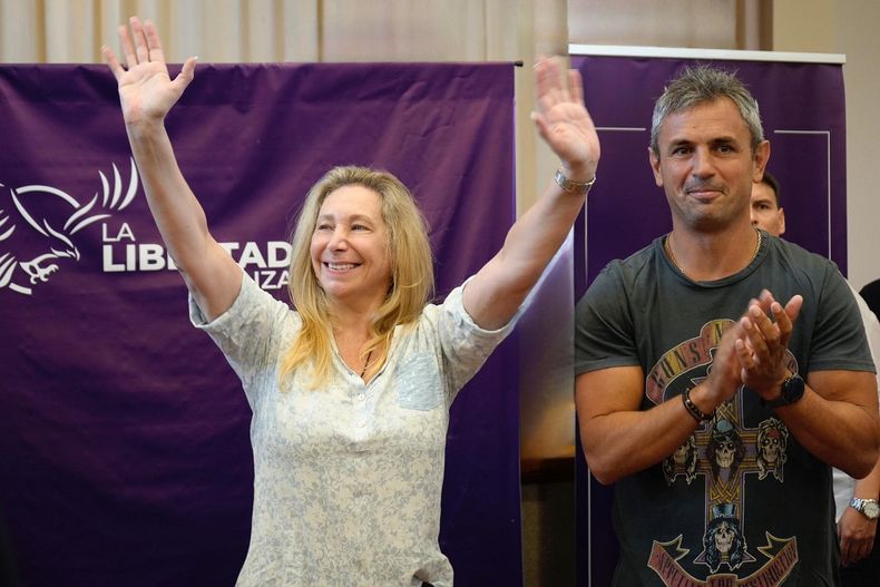 Karina Milei encabezó un acto con Martín Menem.