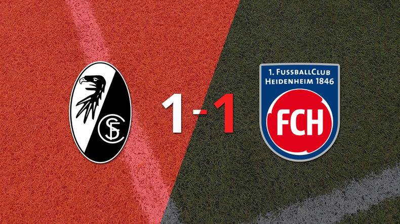 Friburgo y Heidenheim se reparten los puntos y empatan 1-1