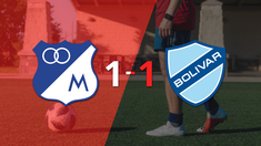 Millonarios logró sacar el empate de local frente a Bolívar