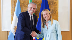 Entre otras actividades, Alberto Fernández se reunió con Giorgia Meloni, jefa de Gobierno italiana.