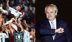 Las felicitaciones del Presidente ante el triunfo de la Selección.