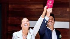 Manu Viale y Federico Freire, recién casados. Manu Viale y Federico Freire, recién casados.