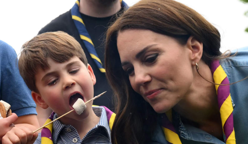 Kate Middleton junto al hijo menor que tuvo con el príncipe de Gales.