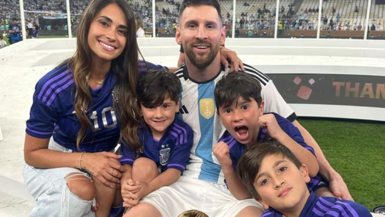 El pequeño de Coronel Dorrego le envió un mensaje a la familia Messi y Roccuzzo.