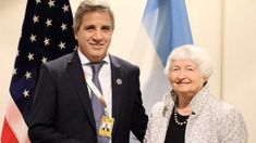Luis Caputo junto a Janet Yellen en la cumbre del G20.