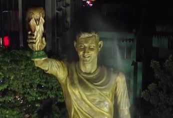 Así es la estatua de 70 metros que inaugurará Lionel Messi.