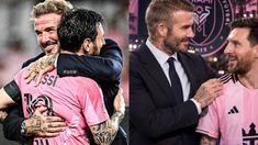 David Beckham y Lionel Messi, tras la consagración del Inter Miami en la Campeones Cup.&nbsp;