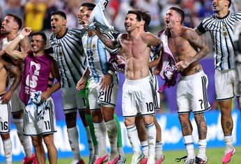 Festejo en la cancha y memes en las redes, tras el triunfo de la Selección argentina ante Suiza.&nbsp;