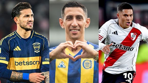 Paredes, Di María y Quintero, los tres refuerzos de más renombre en el fútbol argentino.